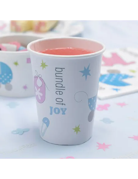 Set 8 vasos de papel Tiny Feet