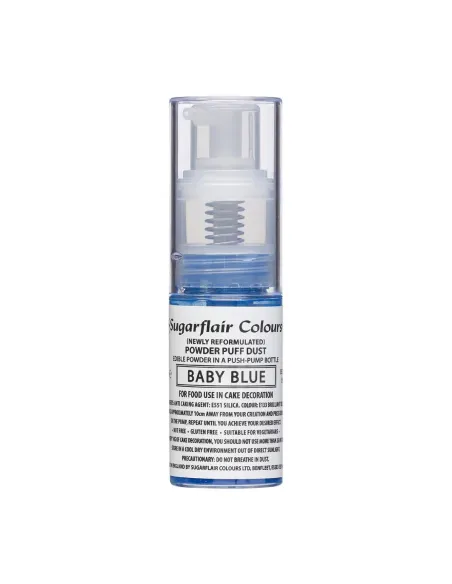 Spray purpurina comestible azul bebé Sugarflair