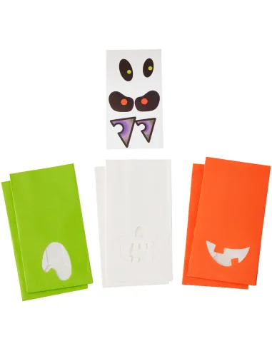 Set 6 bolsas con pegatina Halloween