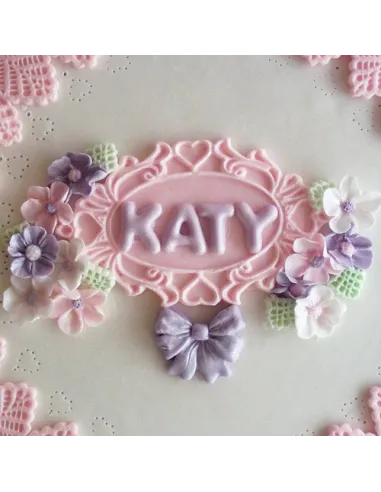 Molde silicona Placa ovalada con corazones Katy Sue