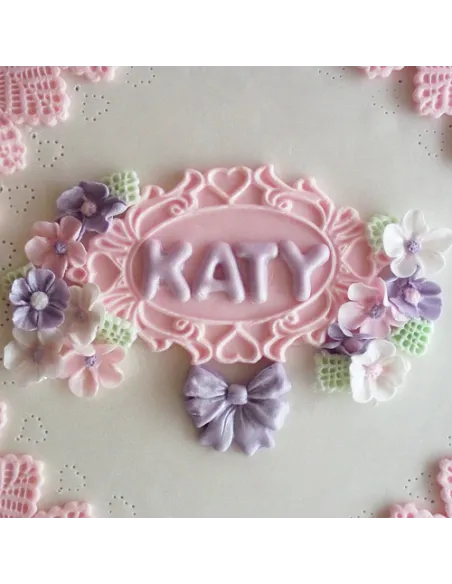 Molde silicona Placa ovalada con corazones Katy Sue