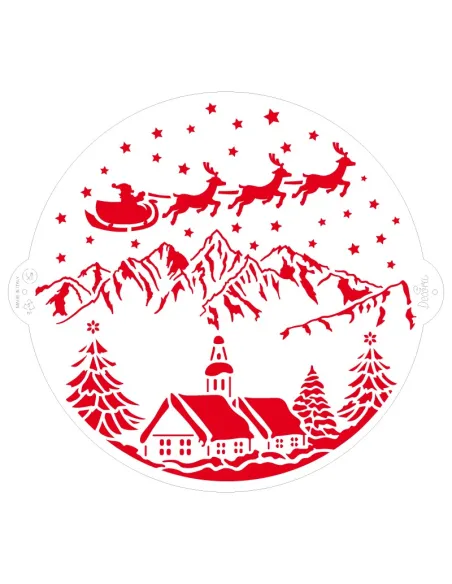 Stencil Paisaje de Navidad 25 cm