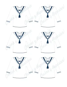 Papel azúcar chaqueta marinero comunión I