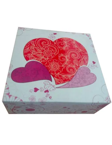 Caja corazones 25 x 25 x 8 cm