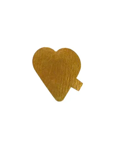 Mini base corazón dorada 9 x 10 cm