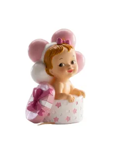 Figura regalo y globos bautizo niña