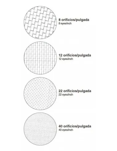 Cedazo 4 mallas intercambiables acero inox.