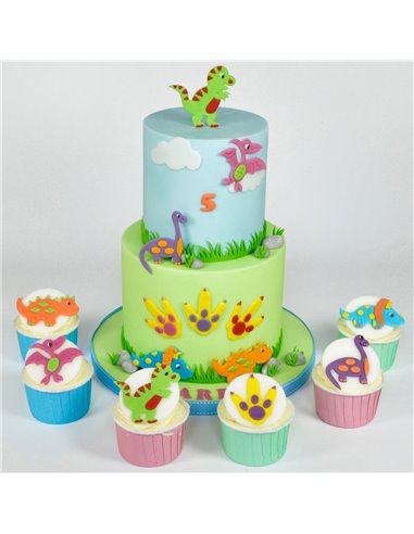 Set 2 cortadores regla Dinosaurios