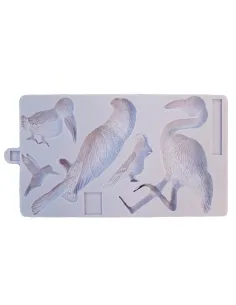 Molde silicona Pájaros Tropicales karen Davies