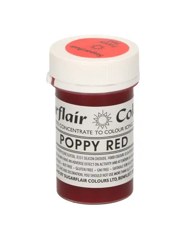Colorante en pasta Poppy Red Sugarflair