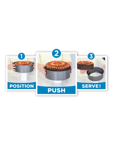 Molde antiadherente desmontable bajo 15 cm Pushpan