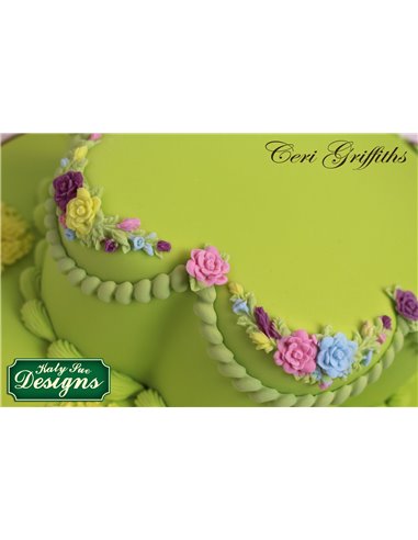 Molde silicona Guirnaldas y rosas Katy Sue