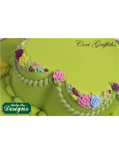 Molde silicona Guirnaldas y rosas Katy Sue