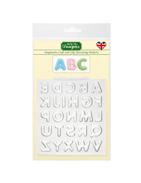 Molde silicona cóncavo Letras mayúsculas Katy Sue