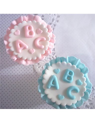 Molde silicona cóncavo Letras mayúsculas Katy Sue