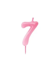 Vela 7 rosa