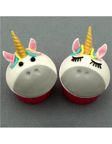 Molde silicona Unicornio: orejas, cuerno y pestañas Katy Sue