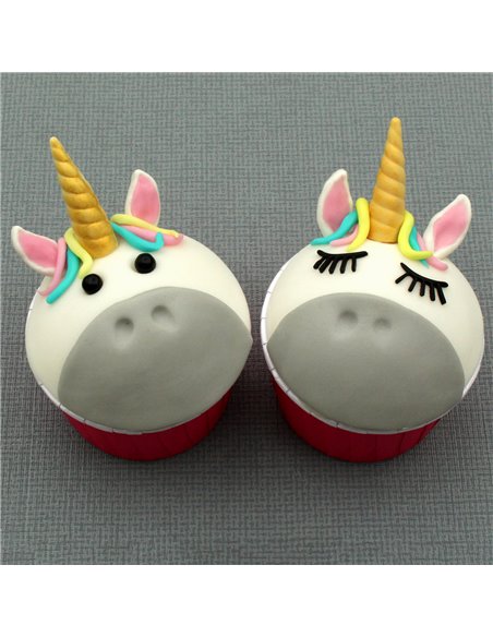 Molde silicona Unicornio: orejas, cuerno y pestañas Katy Sue