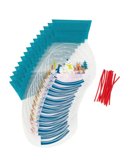 Set 15 bolsas forma Bola de Navidad