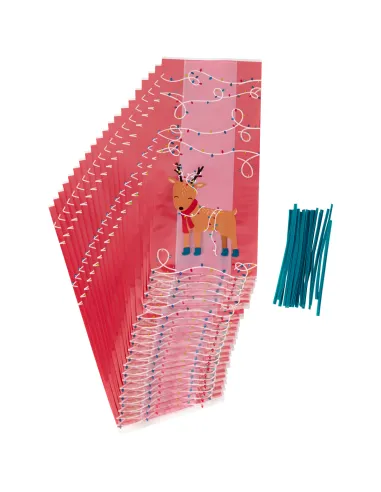 Set 20 bolsas Renos Navidad