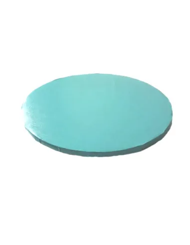 Base de tarta en color azul bebé (azul pastel), diámetro de 30 cm.