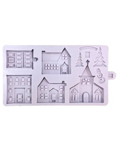 Molde silicona Pueblo de invierno Karen Davies