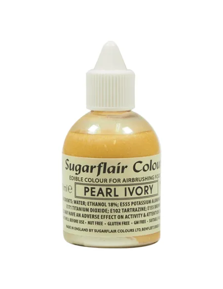 Colorante para aerógrafo blanco perla 60 ml Sugarflair