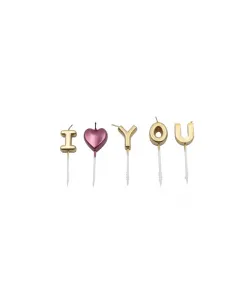 Velas doradas I LOVE YOU