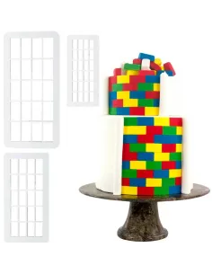 Set 3 Multicortadores Geométricos ladrillo PME