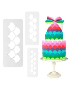 Set 3 Multicortadores Geométricos Escama de pez PME