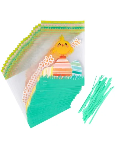 Set 20 mini bolsas Pollito y huevo de Pascua - Wilton