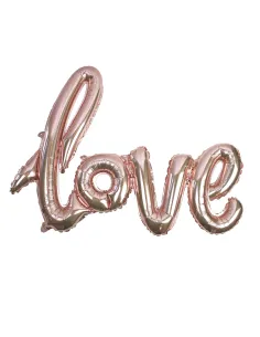 Globo rosa dorado LOVE