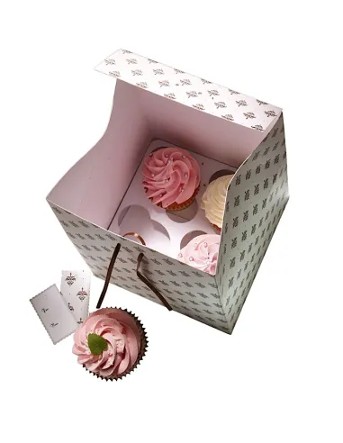 Set de 2 cajas decorativas para cupcakes