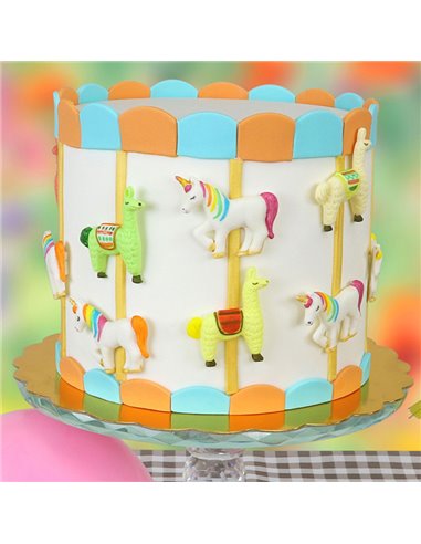 Set 2 cortadores Unicornio y llama Pop It®