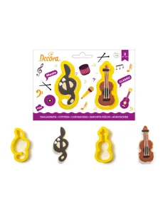 Set 2 cortadores Violín y Clave de Sol Decora