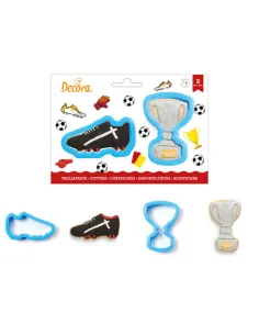 Set 2 cortadores Trofeo y Bota de Fútbol Decora