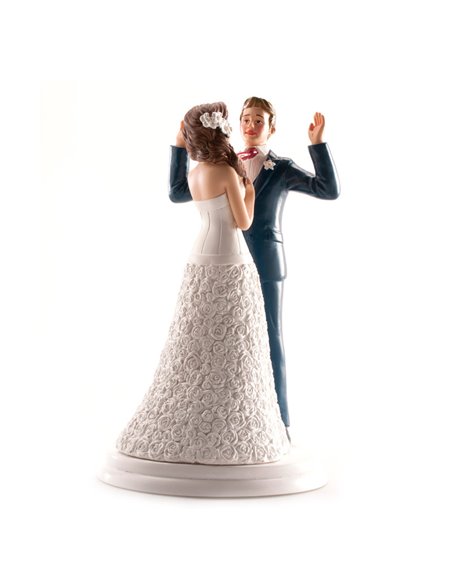 Figura novios Manos Arriba 20 cm