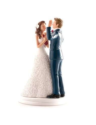 Figura novios Manos Arriba 20 cm