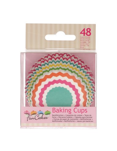 Cápsulas de papel colores Chevrón Funcakes