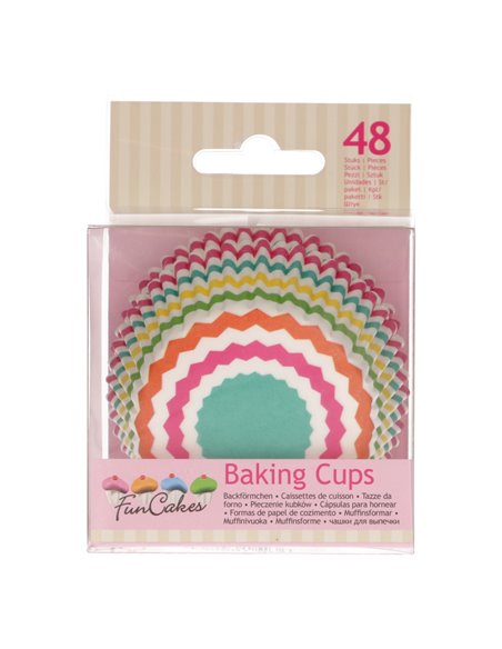 Cápsulas de papel colores Chevrón Funcakes