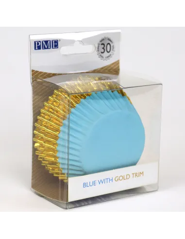 Cápsulas de aluminio Azul con adorno oro PME