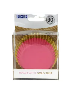 Cápsulas de aluminio Rosa con adorno oro PME