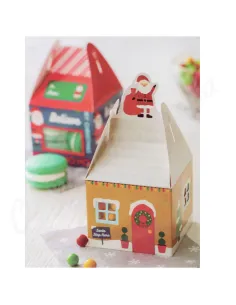 Set 4 cajas Casitas de Navidad Wilton
