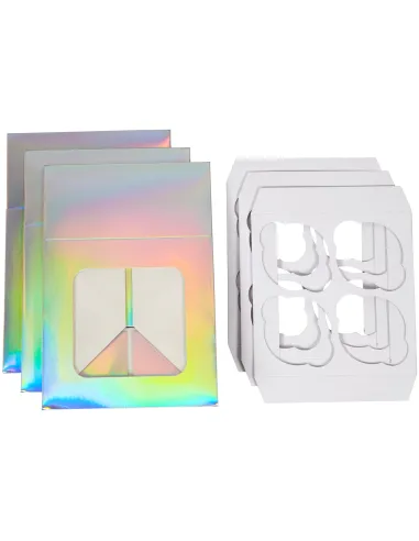 Set 3 cajas Iridiscentes Navidad Wilton