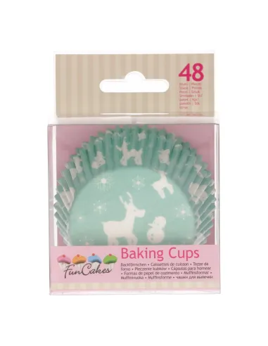Cápsulas de papel Muñeco de Nieve y Reno Funcakes