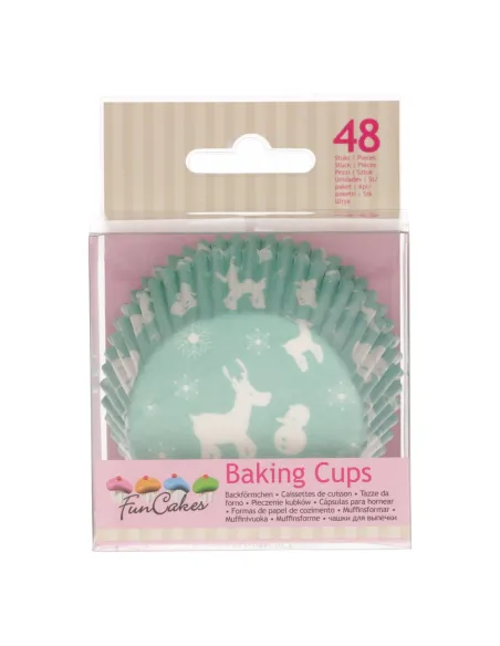 Cápsulas de papel Muñeco de Nieve y Reno Funcakes