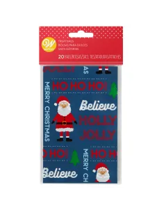 Set 20 mini bolsas Ho Ho Ho Navidad Wilton