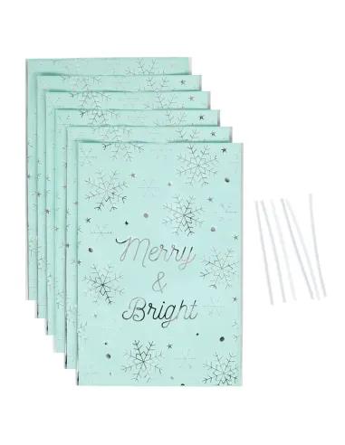 Set 6 bolsas Merry & Bright Navidad Wilton