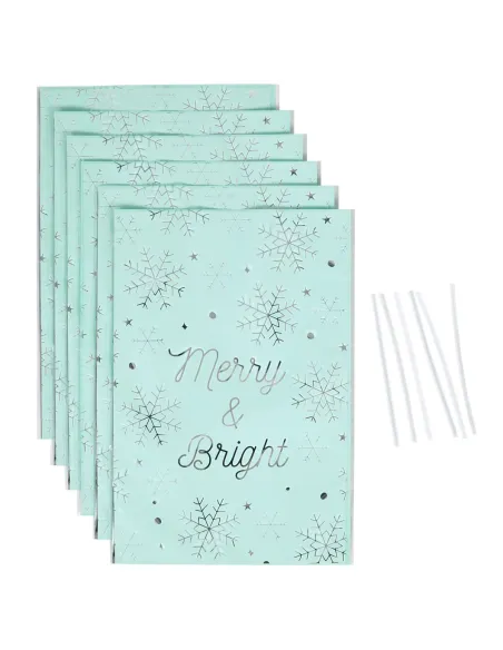 Set 6 bolsas Merry & Bright Navidad Wilton