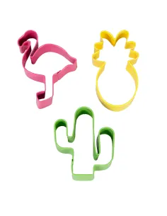 Set 3 cortadores Piña, Flamenco y Cactus Wilton
